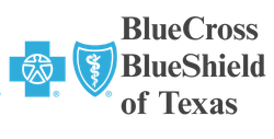 BlueCross BlueShield of Texas health insurance logo for ABA therapy offered by Sierra Behavioral Therapy